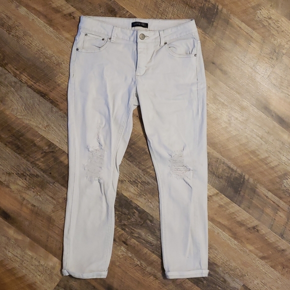 White cropped jeggings jeans - Picture 1 of 4